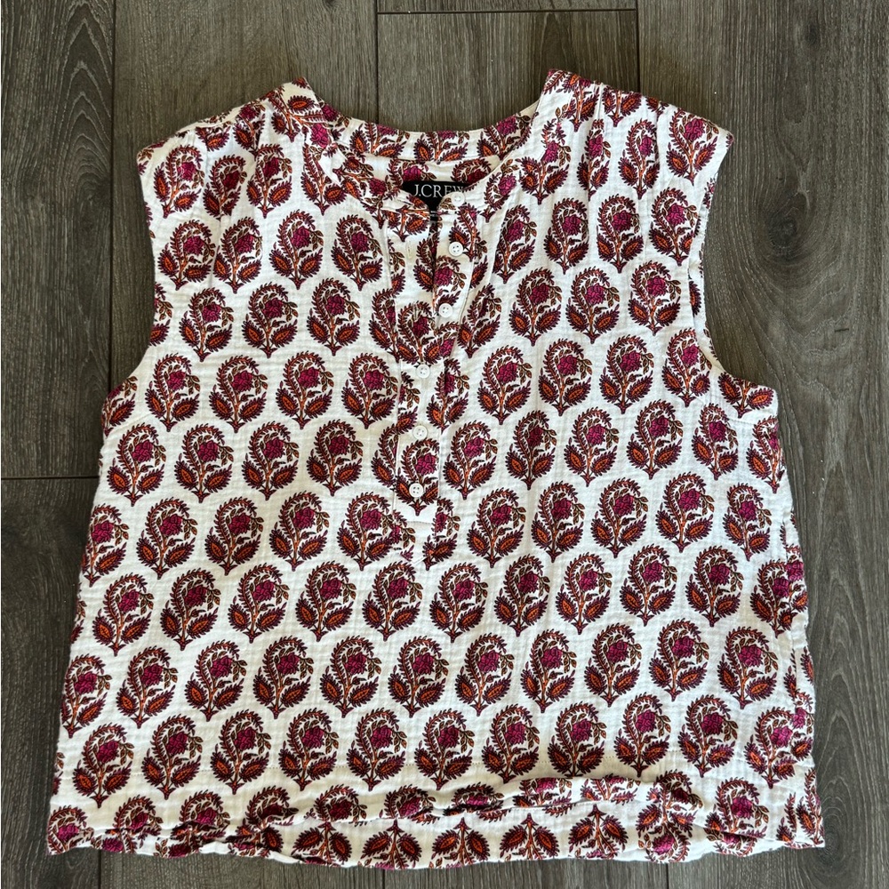 J. Crew Sleeveless Floral Top NWOT